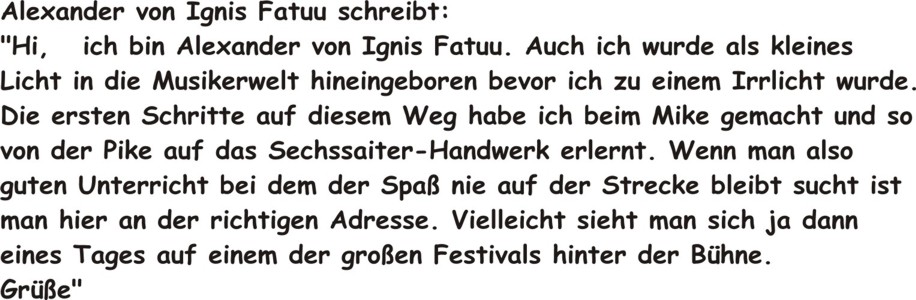 Gitarrenunterricht Fürth ABC-Musikhaus alexs