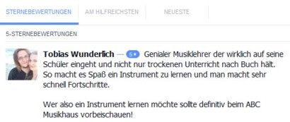 Gitarrenunterricht Fürth ABC-Musikhaus bewertung